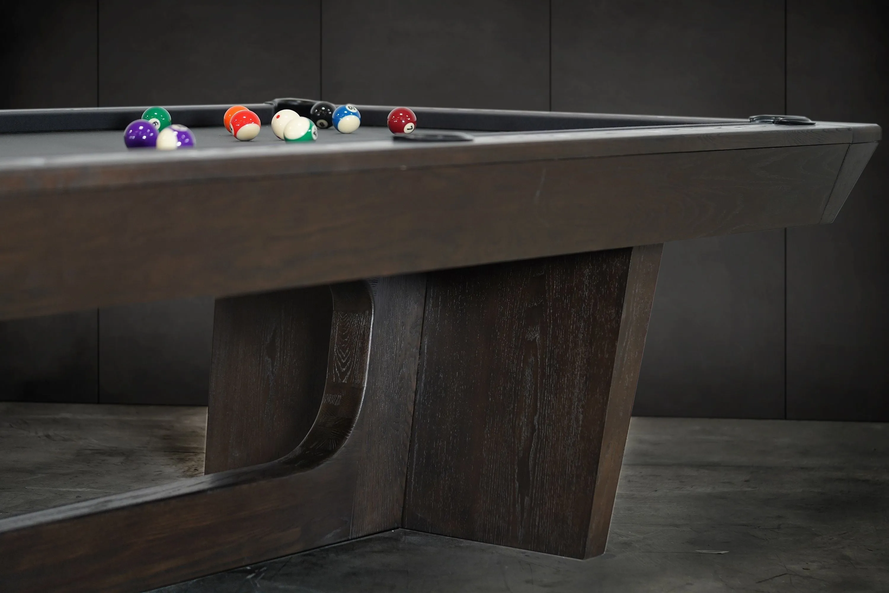 Nixon KAI 7' Slate Pool Table in Waxed Brown Finish w/ Dining Top Option