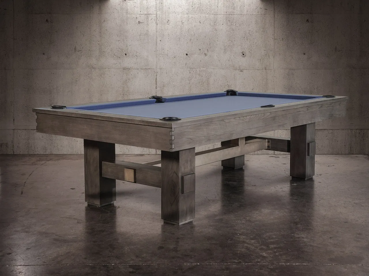 Nixon Kemp 8' Slate Pool Table in Grayson Grey Finish w/ Dining Top Option