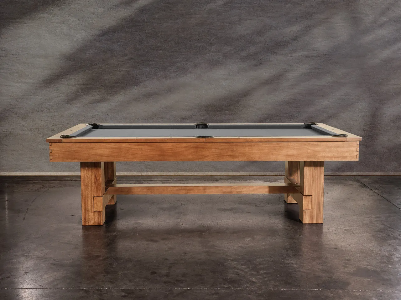 Nixon Presli 7' Slate Pool Table in Native Acacia Finish w/ Dining Top Option