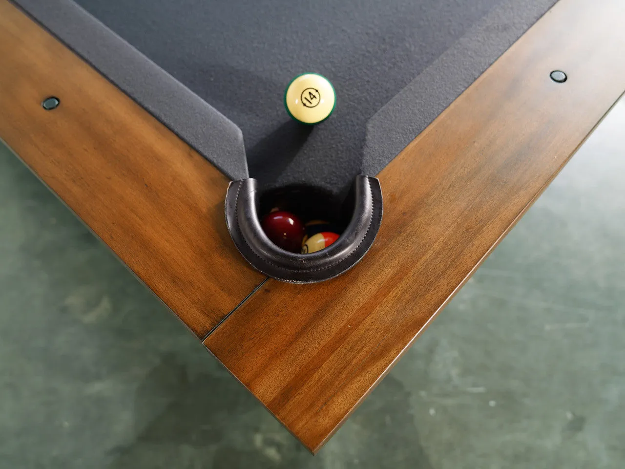 Nixon Presli 8' Slate Pool Table in Native Acacia Finish w/ Dining Top Option