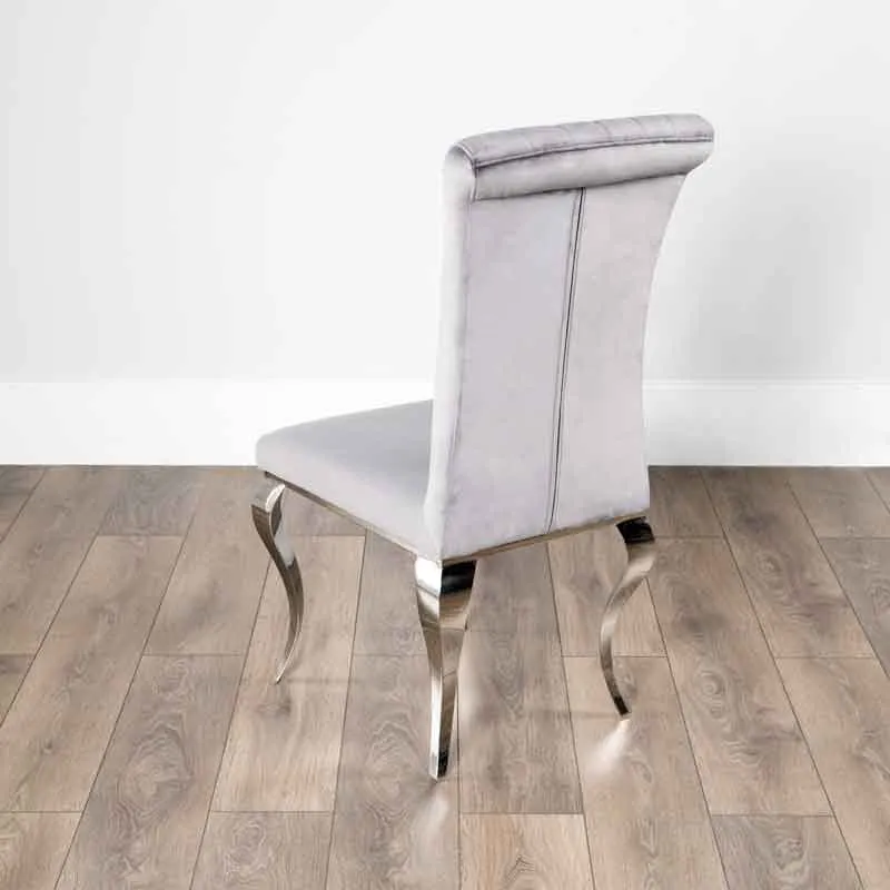 Orion Marble Table & 4 Nicole Chairs