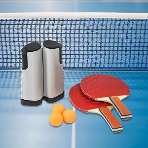 Portable Ping Pong Set with Net, Paddles, Balls