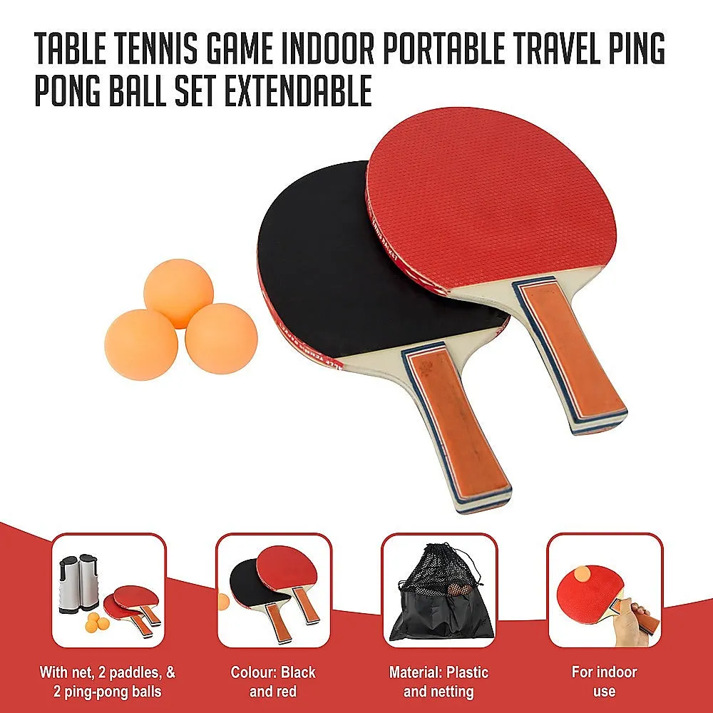 Portable Ping Pong Set with Net, Paddles, Balls