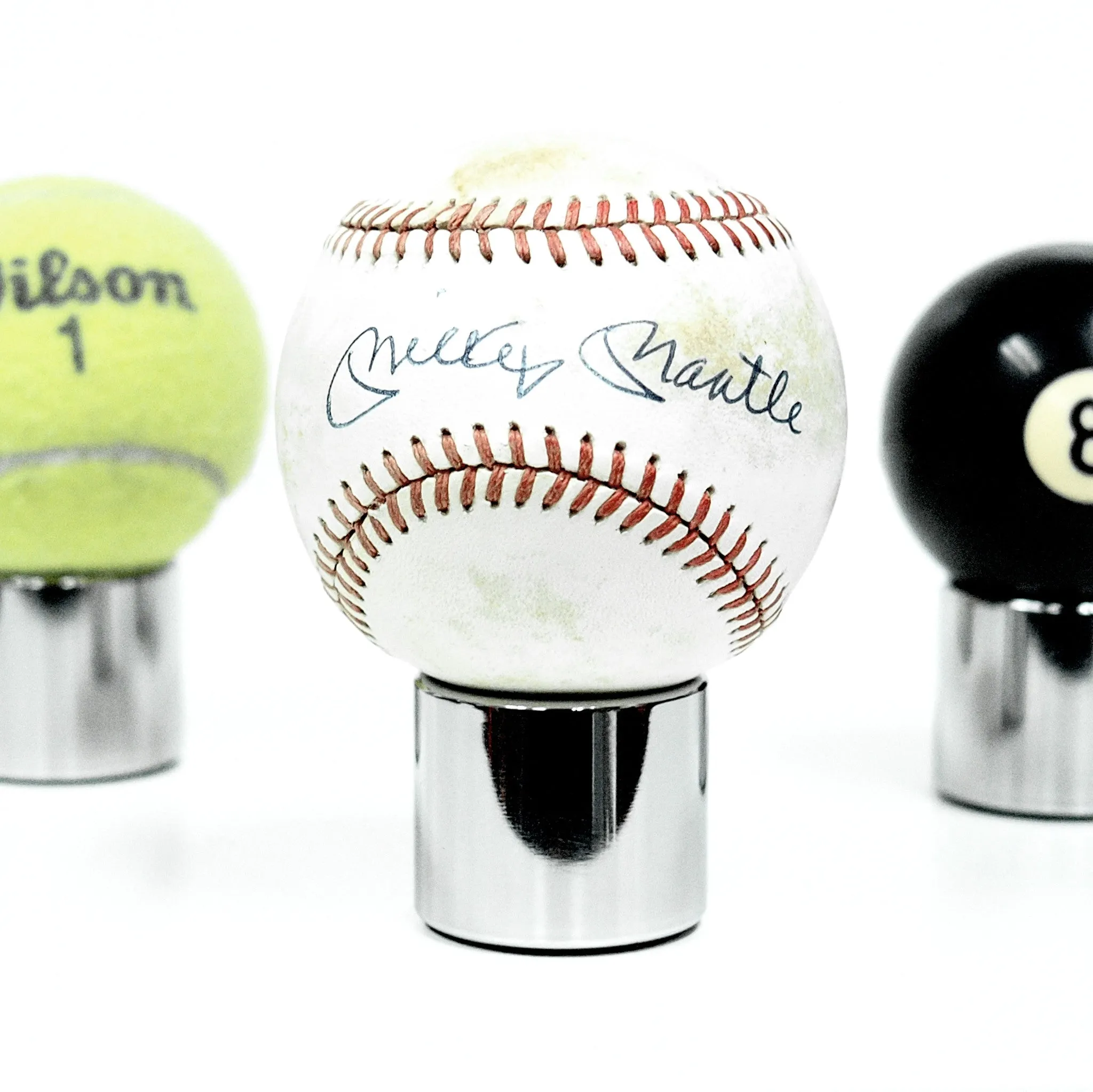 Premium Polished Baseball | Tennis | Billiard Ball Display Stand made from Airplane Parts Version II