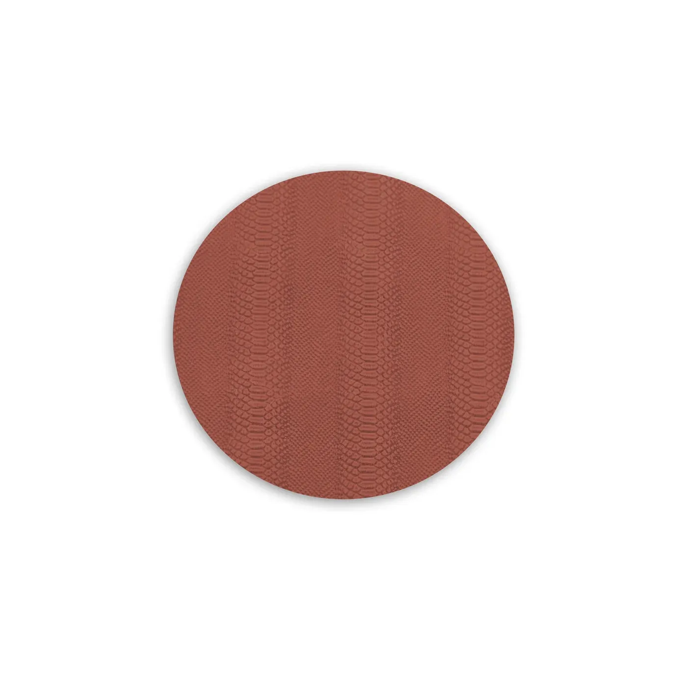 Reversible Round Placemats - Salmon and Taupe - Set of 4