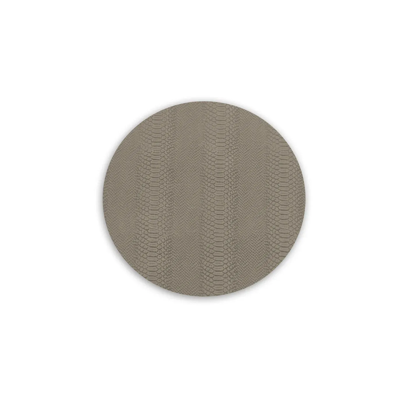 Reversible Round Placemats - Salmon and Taupe - Set of 4