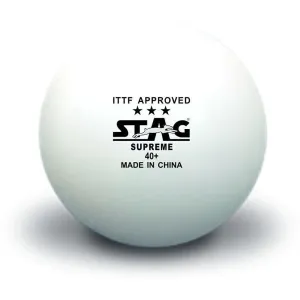 STAG ICONIC 3 Star Supreme Table Tennis Plastic Ball Pack of 6 (White)