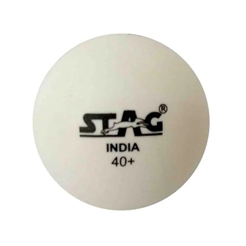 STAG ICONIC Seam Table Tennis Ball Pack of 6 (White)