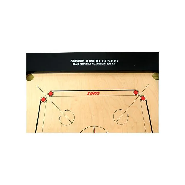 Synco Jumbo Genius Full size Carrom Board, 5X2 border