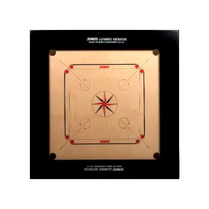 Synco Jumbo Genius Full size Carrom Board, 5X2 border