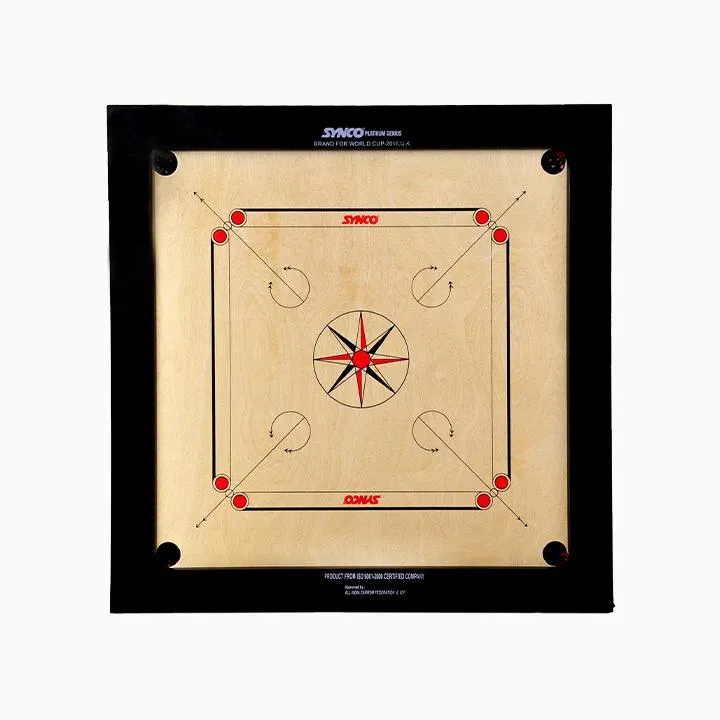 Synco Platinum Genius 20 mm Full size carrom board