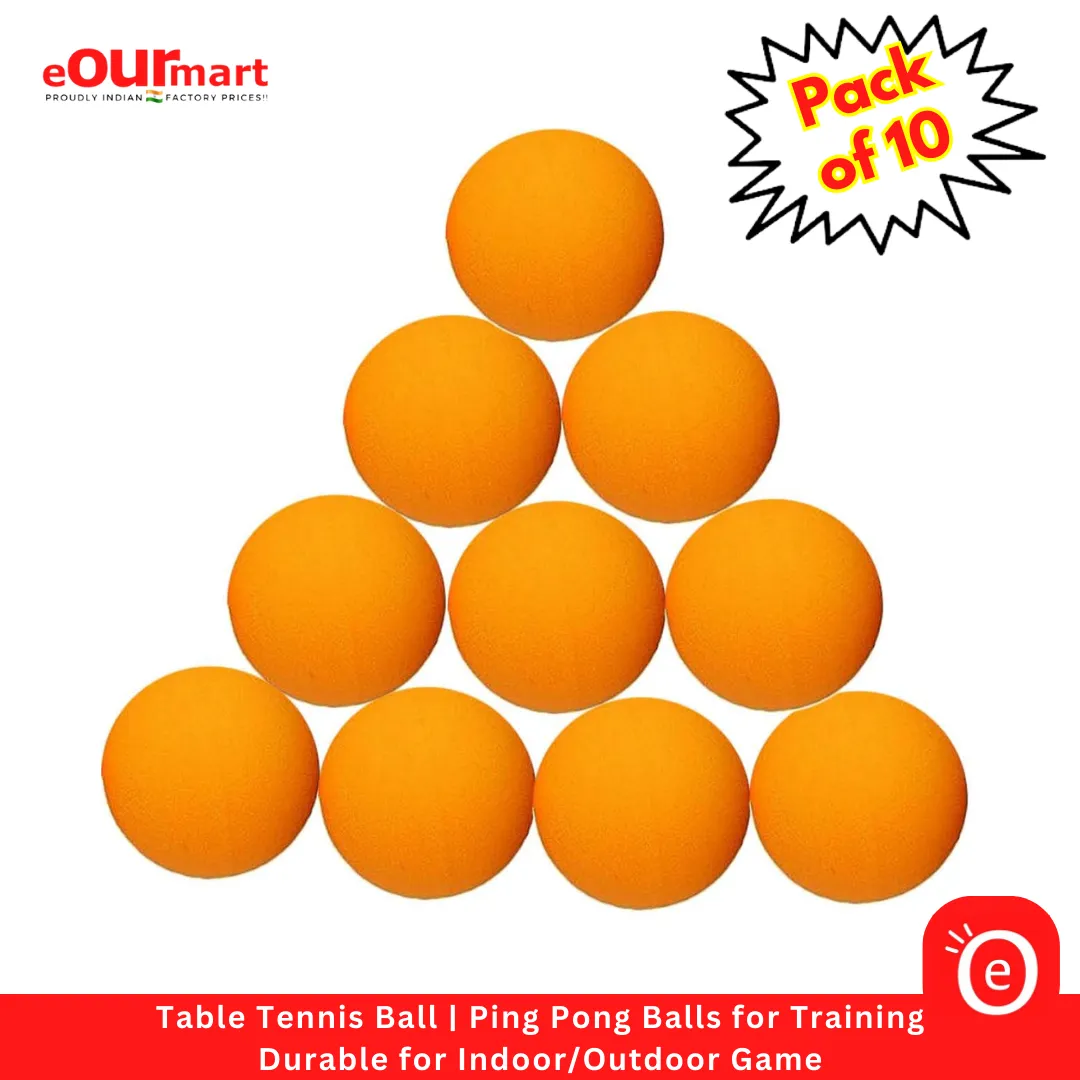 Table Tennis Ball | Ping Pong Balls for Training | Durable for Indoor/Outdoor Game - Pack of 10