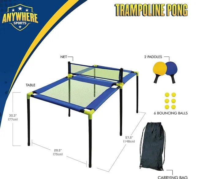 Trampoline Pong Table Tennis Set