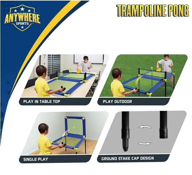 Trampoline Pong Table Tennis Set