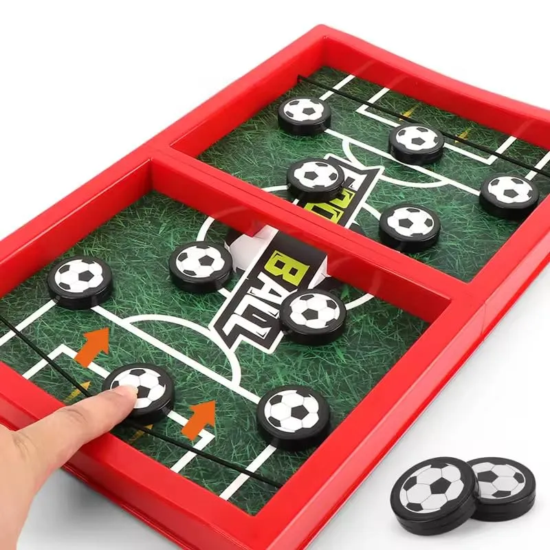 URBAN TOYS String Basketball Hockey Football Table Board Game | Fast Sling Puck Board Game for Kids and Adults | Tabletop Slingshot Games Toys for Boys & Girls for All Age (Color and Design May Vary)