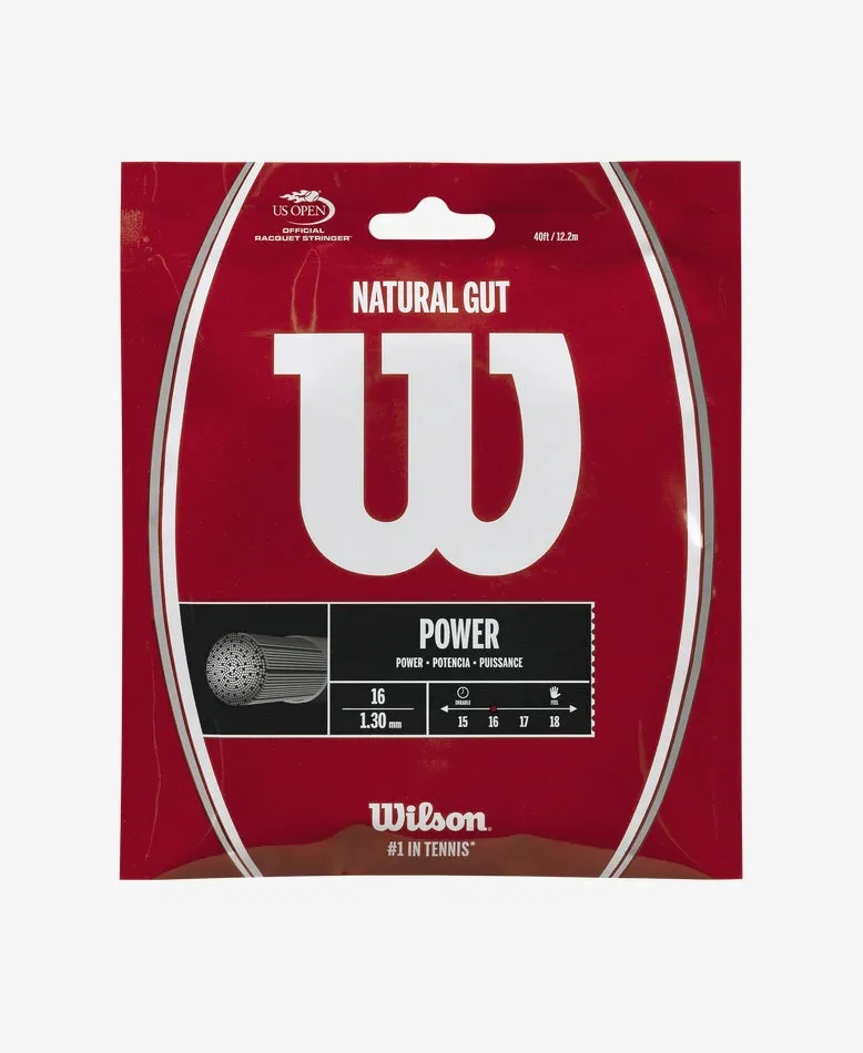 Wilson Natural Gut Power 16g Tennis 12 M String Set