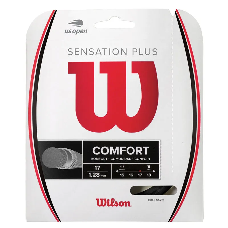 Wilson Sensation Plus 17 Tennis String Black